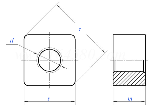 DIN  798 - 1972 与地脚螺栓配套用地脚螺母