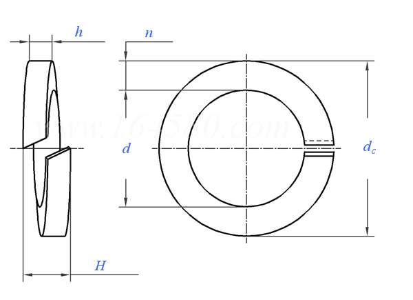 JIS B 1251 (SW/No.3) - 2001 重型弹垫 [表2] SW/No.3