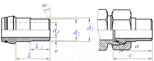 ISO  8434-1 (WDRDNP) - 2018 卡套式管接頭用 - 焊接縮徑管接頭