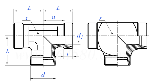 ISO  8434-1 (T) - 2018 卡套式三通管接頭體（T形）