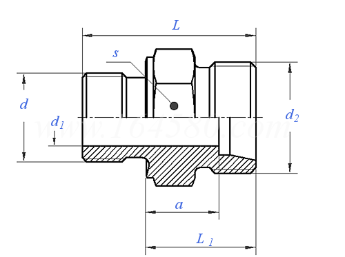 ISO  8434-1 (SDS-B-M) - 2018 卡套式端直通管接頭體，金屬對金屬密封（B），普通螺紋端（M）