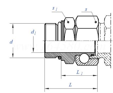 ISO  8434-1 (SWOSDS-F) - 2018 卡套式錐密封組合直通管接頭，O形圈密封（F）