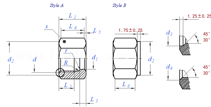 ISO  8434-3 - 2005 液压及通用金属管连接件——第3部分：O形圈密封管件 [管螺母]