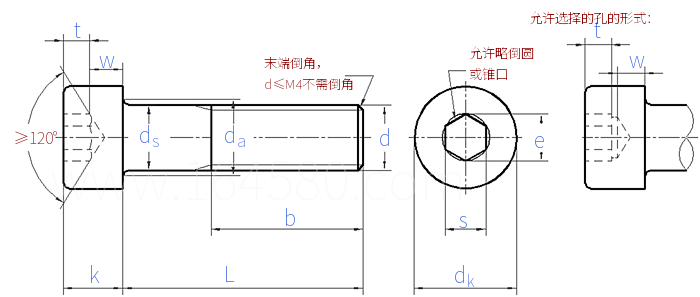 ISO  4762 - 2004 内六角圆柱头螺钉