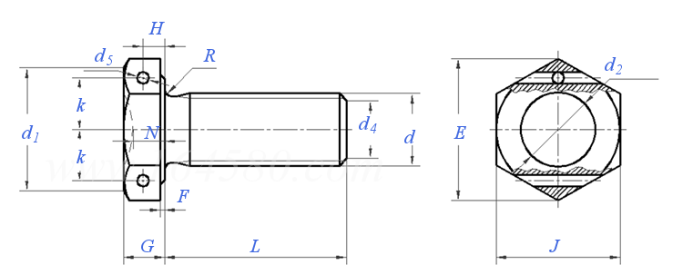 EN  2887 - 1995 航空航天 - 六角頭螺栓 全螺紋 耐腐蝕鋼 鈍化 級别：600MPa (環境溫度)/425℃