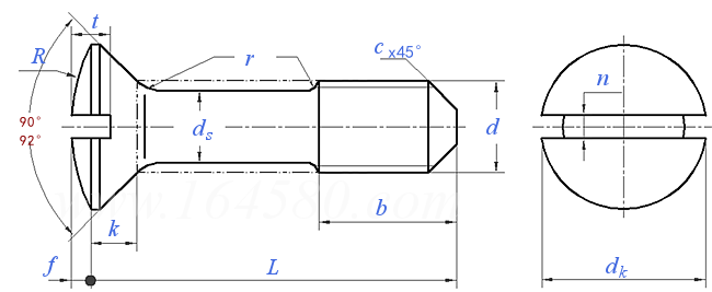 GB  949 - 1988 开槽半沉头不脱出螺钉