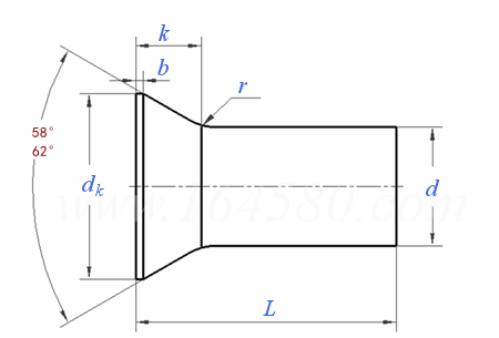 GB  865 - 1986 60°沉頭鉚釘 (粗制)
