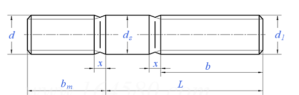 Q  129 雙頭螺柱 bm=2d
