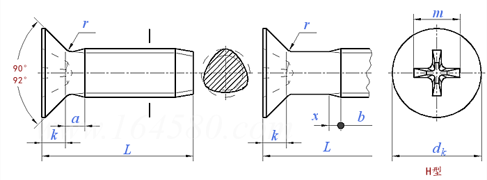 GB /T 6561 - 1986 十字槽沉头自攻锁紧螺钉