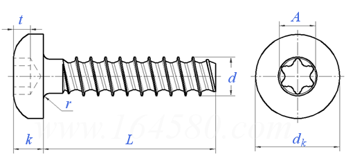 YJT  4083 塑料用梅花槽盘头自攻螺钉 [PT]