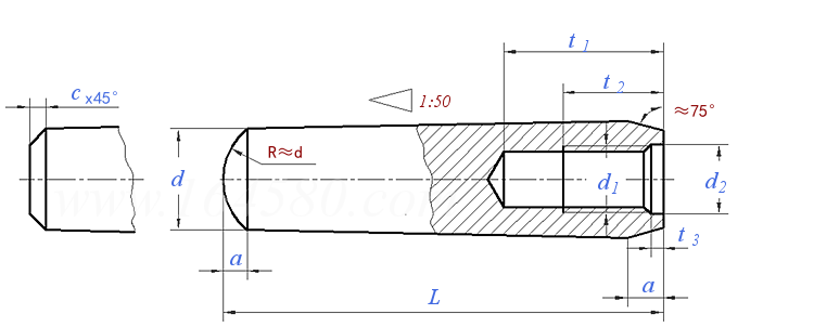 GOST  9464 - 1979 内螺紋圓錐銷