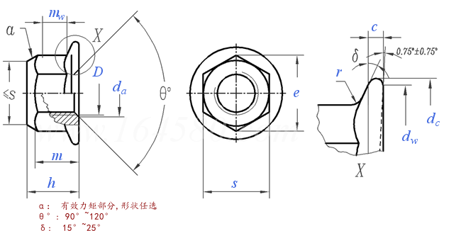 JIS B 1199-4 - 2001 全金屬鎖緊六角法蘭螺母