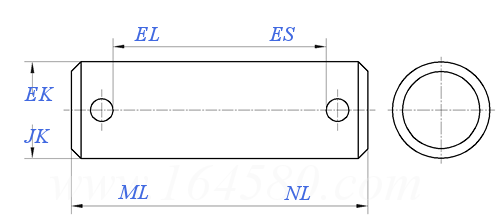 GB /T 39949.1 (AA4-S/AA6-S) - 2021 液压传动 16MPa(160bar)中型和25MPa(250 bar)单杆缸附件 - 销轴 轴套或关节轴承用 带开口销