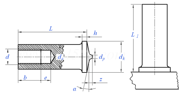 GB /T 902.3 (IT) - 2008 IT 型内螺纹焊接螺柱