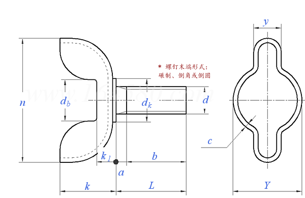 JIS B 1184 - 1994 沖壓式蝶形螺釘