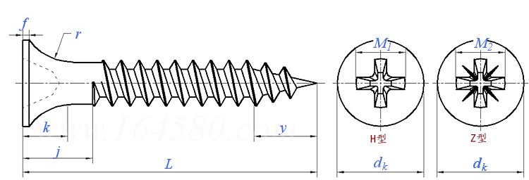JIS B 1125 - 2015 十字槽喇叭頭自攻釘