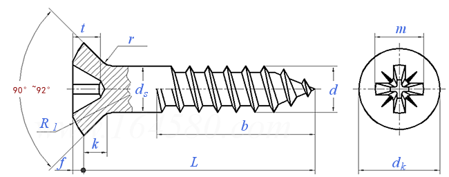 NF E 25-602 - 1984 十字槽沉头木螺钉