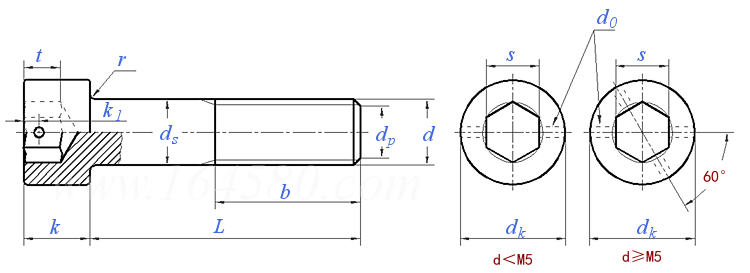 NF L 22-220 - 1984 帶鎖孔内六角圓柱頭螺釘 ISO螺紋 4h