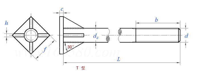 DL /T 1236 (T) - 2013 T型地脚螺栓