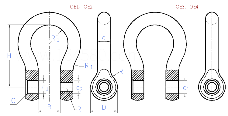 GB  559 (OE) - 1987 圓形卸扣 加大型