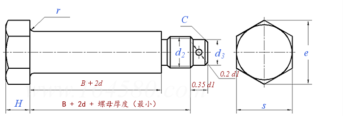 GB  559 (D3) - 1987 螺栓銷 適用直形卸扣