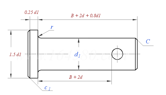 GB  559 (D4) - 1987 圓柱銷 適用直形卸扣