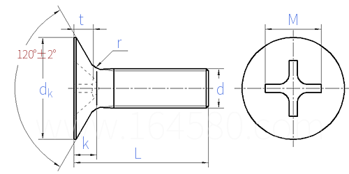 HB 1- 208 - 1995 十字槽120°沉頭螺釘