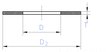 HG /T 20627 (MFM) - 2009 鋼制管法蘭用非金屬墊片 - 凹面/凸面法蘭用 MFM 型墊片 Class 300 (PN50) ~ Class 600 (PN110)