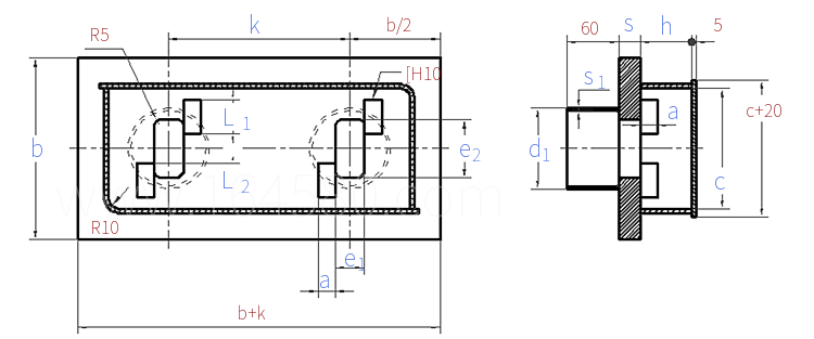 JB /ZQ 4721 - 2006 T形头地脚螺栓用双联锚板