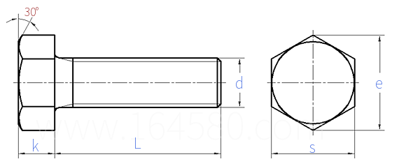 CNS  4322 - 1982 六角頭全螺紋螺栓 粗制