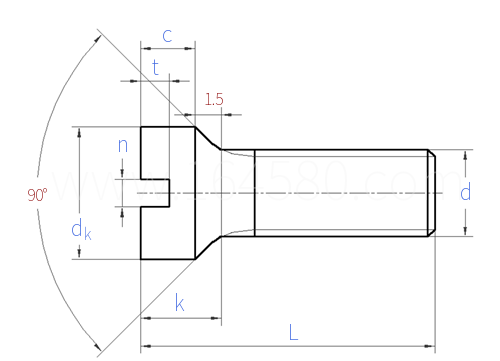 CNS  4413 - 1981 电开关用开槽圆柱沉头螺钉