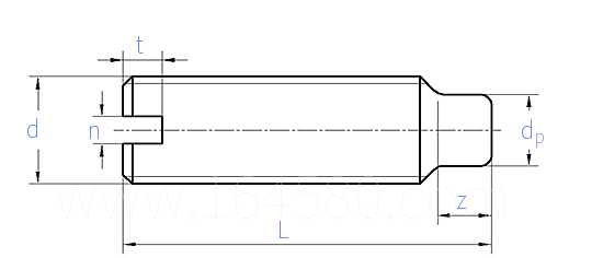 CNS  4475 - 1981 開槽圓柱端緊定螺釘