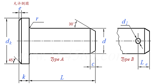 GB /T 882 - 2008 销轴 A型和B型