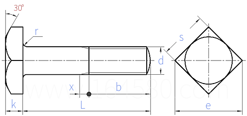 CNS  4699 - 1982 木導闆用方頭螺栓