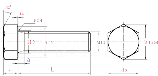 CNS  4700 - 1987 全螺紋小六角頭螺栓