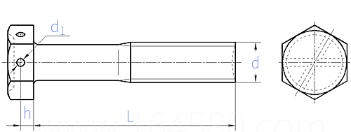 GB /T 32.2 - 2025 细杆 B级 六角头头部带孔螺栓