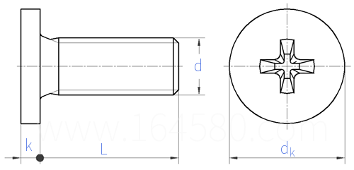 YJT  4084 (CM) 十字槽大平頭螺釘