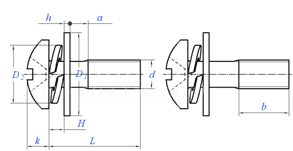 GB /T 9074.4 - 1988 十字槽盘头螺钉、弹簧垫圈和平垫圈组合件