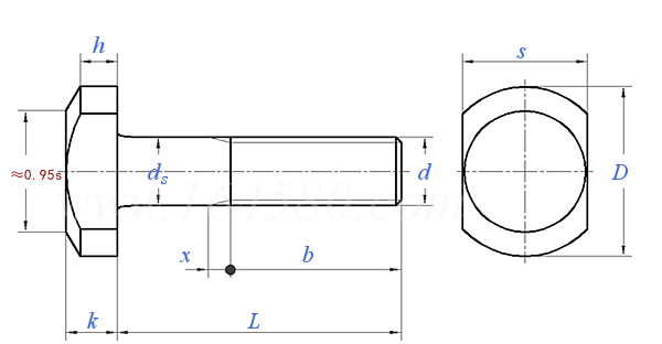 GB  37 - 1988 T形槽用螺栓