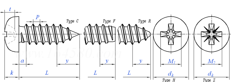 ISO  7049 - 2011 十字槽盤頭自攻螺釘