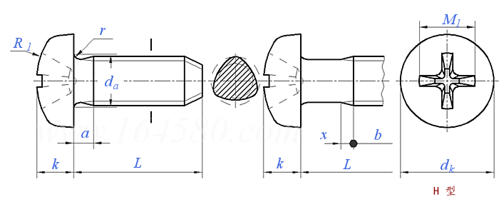 GB /T 6560 - 1986 十字槽盘头自攻锁紧螺钉