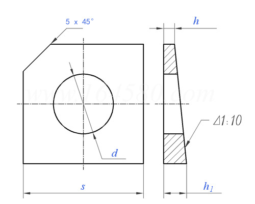 GB /T 853 - 1988 槽钢用方斜垫圈