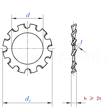 CNS  4402 (A) - 1978 外齒鎖緊墊圈
