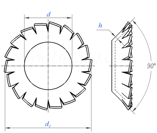 UNI  8842 (V) - 1985 外鋸齒錐形鎖緊墊圈