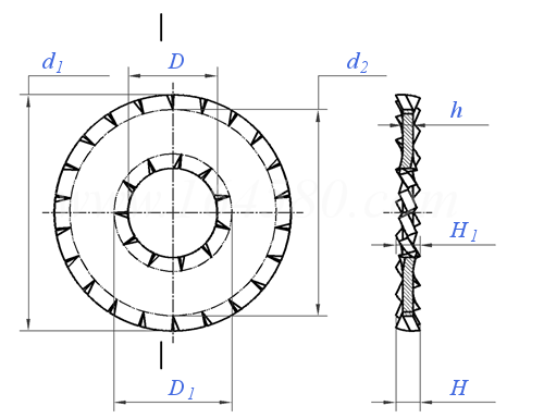 Q  411 内外鋸齒鎖緊墊圈