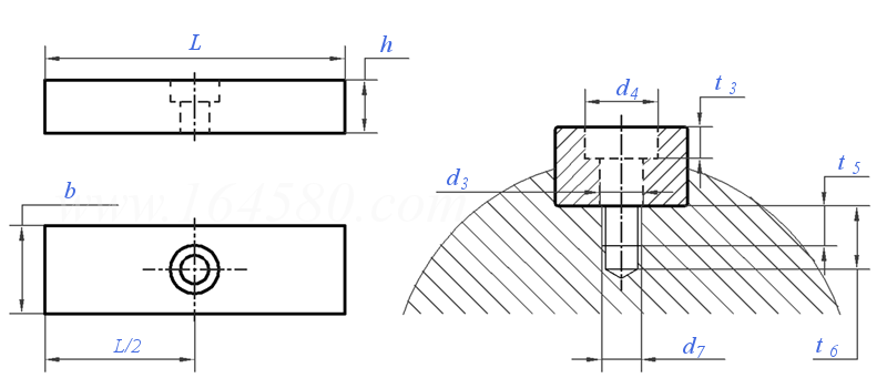 DIN  6885-1 (D) - 2021 D型 平头带单孔平键