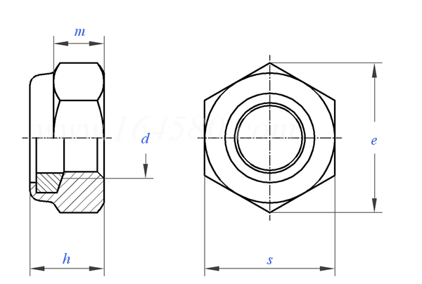 ASME B 18.16.6 (NTM) - 2017 NTM型六角尼龍嵌入防松螺母 [Table 8]