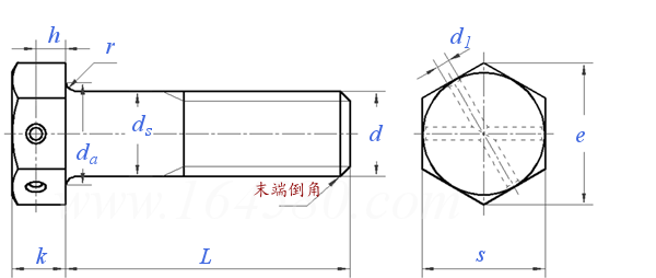 QJ  2365 - 1992 六角頭頭部帶孔螺栓