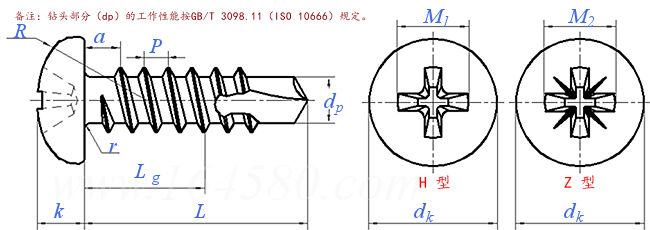 GB /T 15856.1 - 2002 十字槽盤頭自鑽自攻螺釘