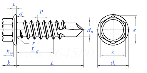 Q  200 六角法蘭面自鉆自攻螺釘